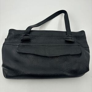Justin Handbag Casual Vintage Justin USA Made Cowhide Grain Leather Black 10"x6"